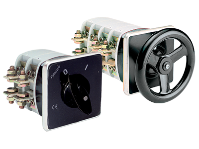 CAM F400 Fire resistant rotary switches for wall-mounting in aluminum alloy from 16A to 125A, IP66/IP67