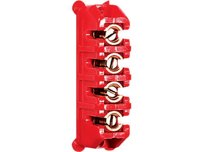 Terminal block with installation by screws for TAIS MIGNON boxes