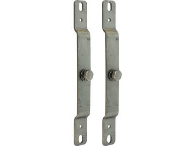 Pair of brackets in AISI 304 stainless steel for wall-mounting of sockets for fans