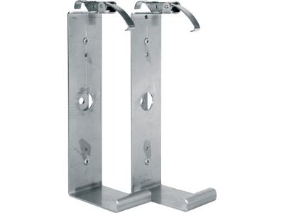 Pair of brackets in AISI 304 stainless steel for wall-mounting of sockets for fans