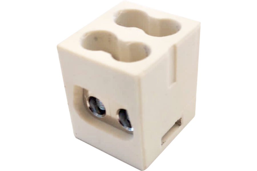 Fire-resistant ceramic branch terminals for power lines