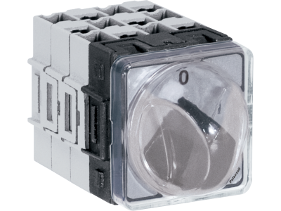 Switches with 48x48 grey front plate for back panel-mounting IP65