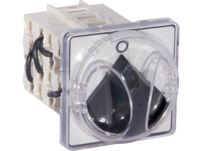 Two-way switches with 67x67 grey front plate for back panel-mounting IP65