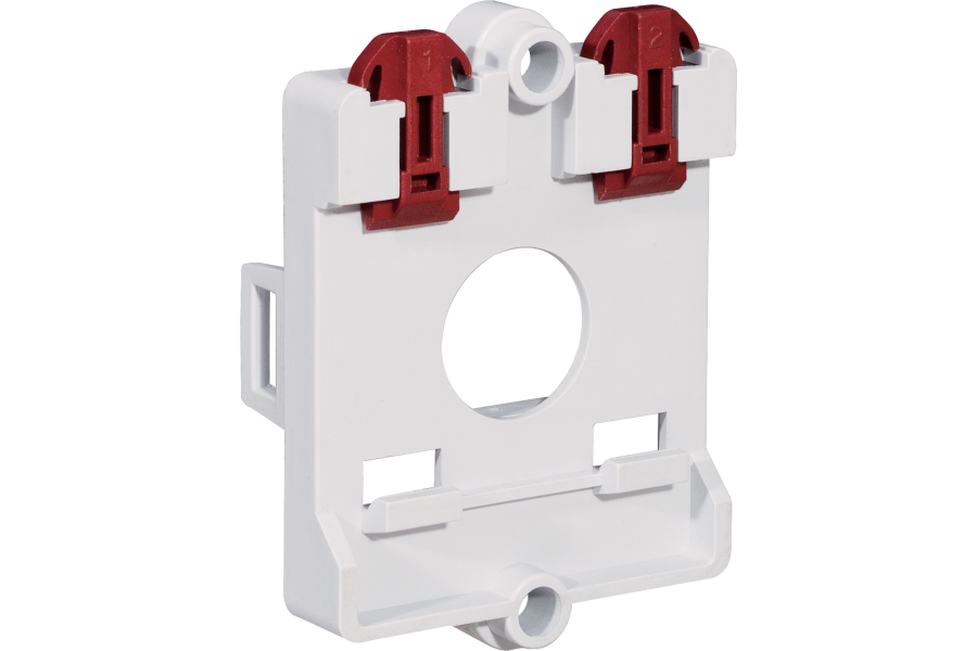 Adaptor for mounting on a back panel or on DIN rail