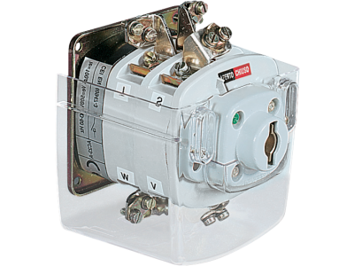 Isolator switches 100/400A with door lock and protection cap for back panel-mounting