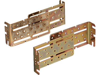 Adjustable spacer support kit in steel for fixing base-mounted devices