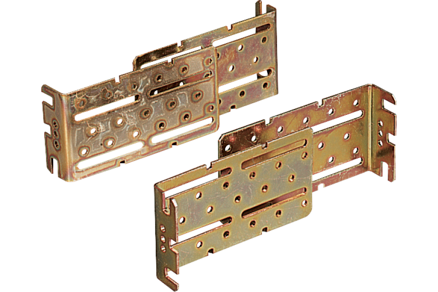 Adjustable spacer support kit in steel for fixing base-mounted devices