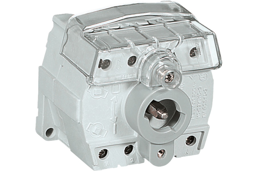 Sez Cam Interruttore Rotativo S40 JD 2203 C6 3P 40A - Selettore 1-0-2 Con Impugnatura, 690V, Piatto 5x5 Cm