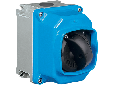 Isolator switches in thermosetting GRP with metric hole entries for wall-mounting 50-60Hz IP67