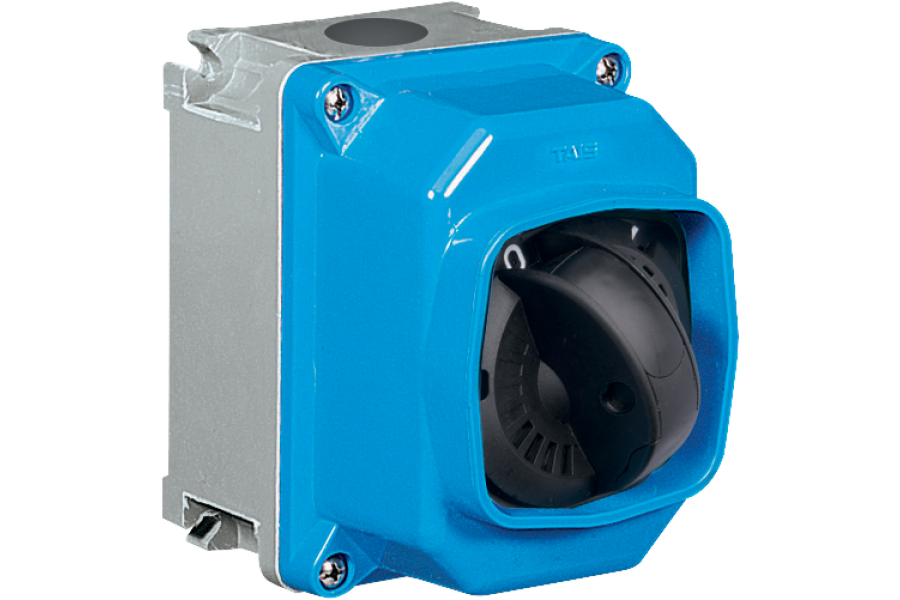 Isolator switches in thermosetting GRP with metric hole entries for wall-mounting 50-60Hz IP67