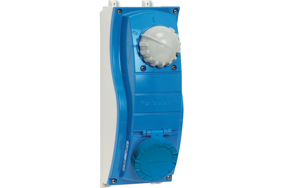 Bases de superficie en termoendurecido con interruptor de bloqueo y carril DIN 50022 50-60Hz IP66/IP67