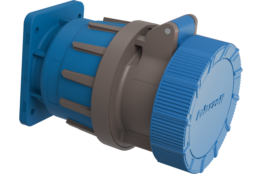 Straight panel mounted rotoswitched sockets 50-60Hz IP66/IP67/IP69