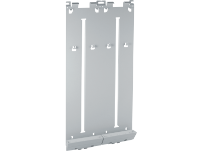 Mounting plates in steel with easy clipping for composition of socket boards