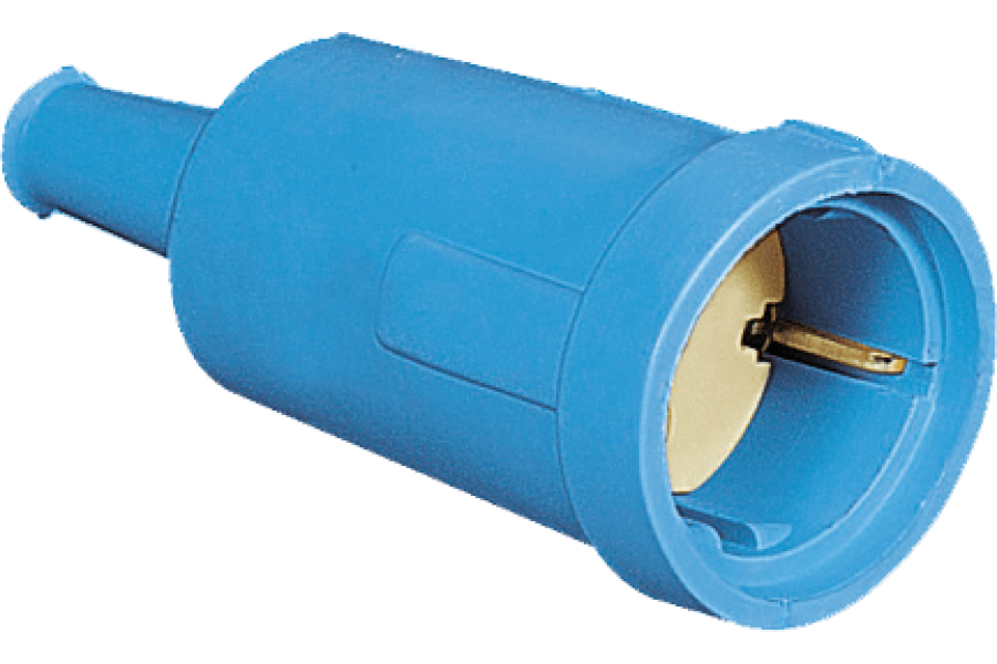 Schuko connector in rubber IP44