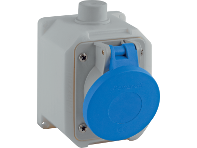 Wall mounted sockets 15° angled 50-60Hz IP44