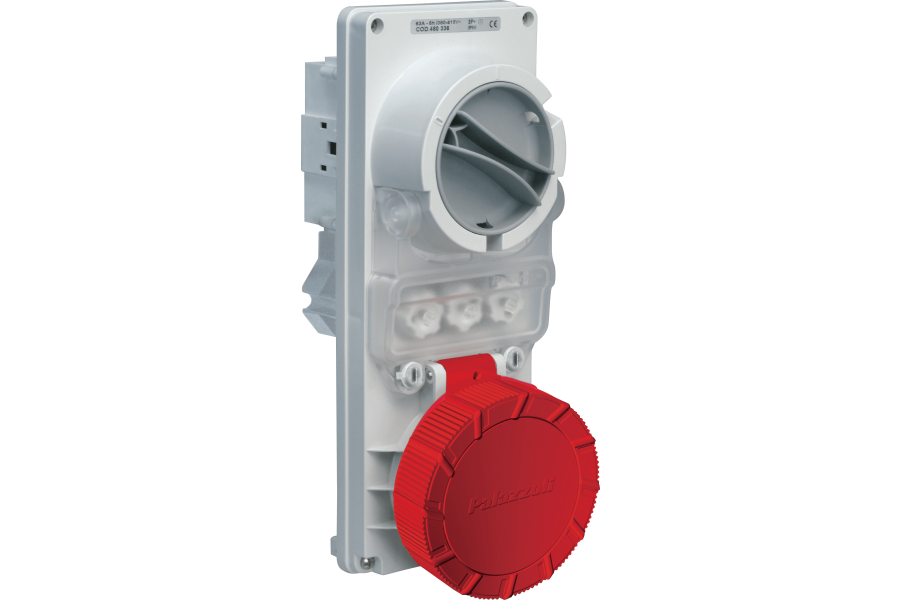 Bases para cuadro con interruptor de bloqueo y base portafusibles 63A 50-60Hz IP65