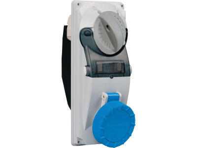 Switched sockets with mechanical interlock and fuse-holder, for flush mounting 50-60Hz IP66/IP67
