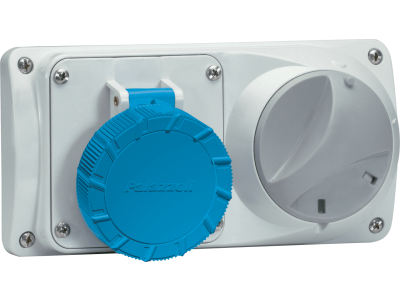 Switched sockets with mechanical interlock, for flush mounting 50-60Hz IP55