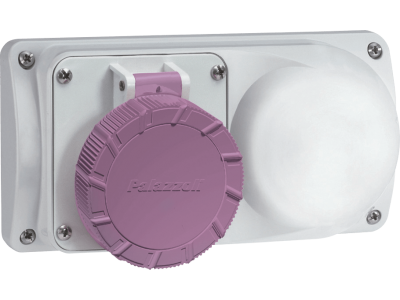 Socket with safety transformer (SELV), for flush mounting 50-60Hz IP55