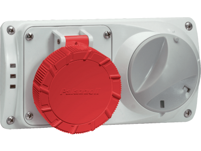 Switched sockets with mechanical interlock and fuse-holder, for flush mounting 50-60Hz IP55
