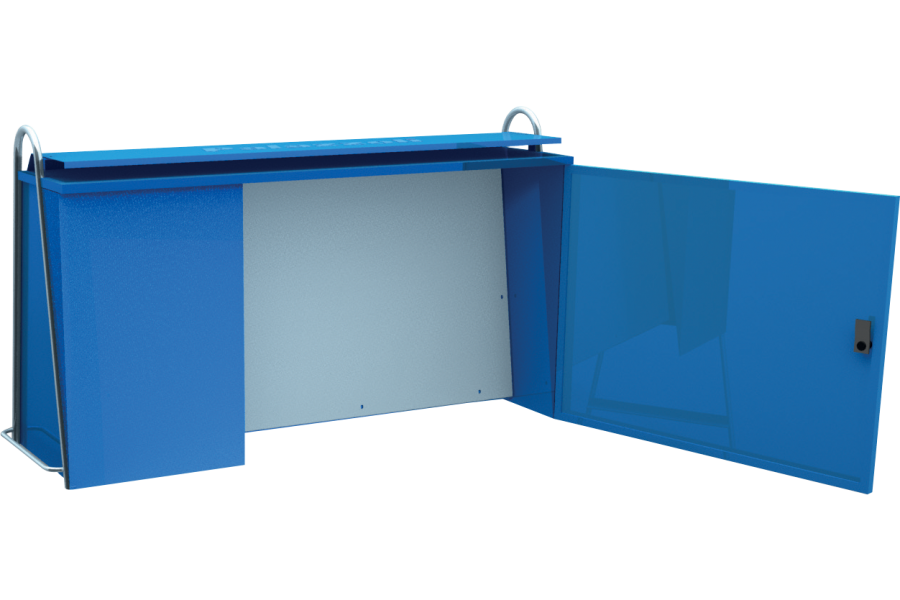 Cabinet in painted galvanised steel