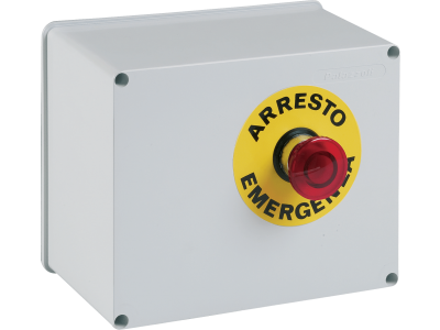 Coperchio con pulsante di emergenza per quadri ASC IP55