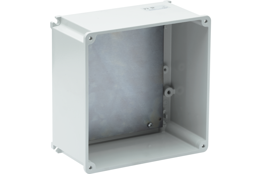Blind junction boxes in marine aluminium with back plate IP67