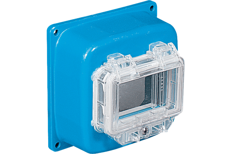 Covers with transparent window and DIN rail for compact boxes IP67