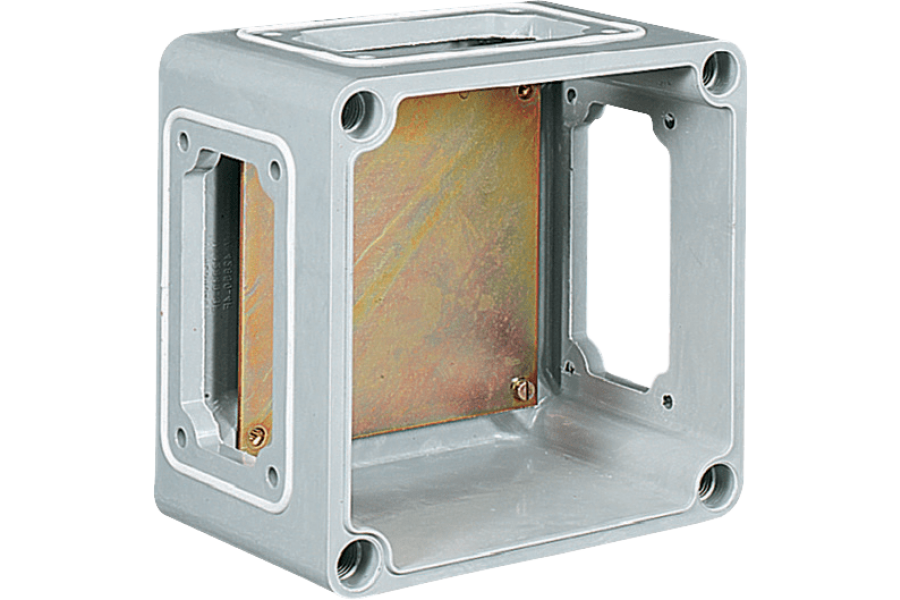 Boxes in thermosetting (GRP) for compositions of socket boards IP67