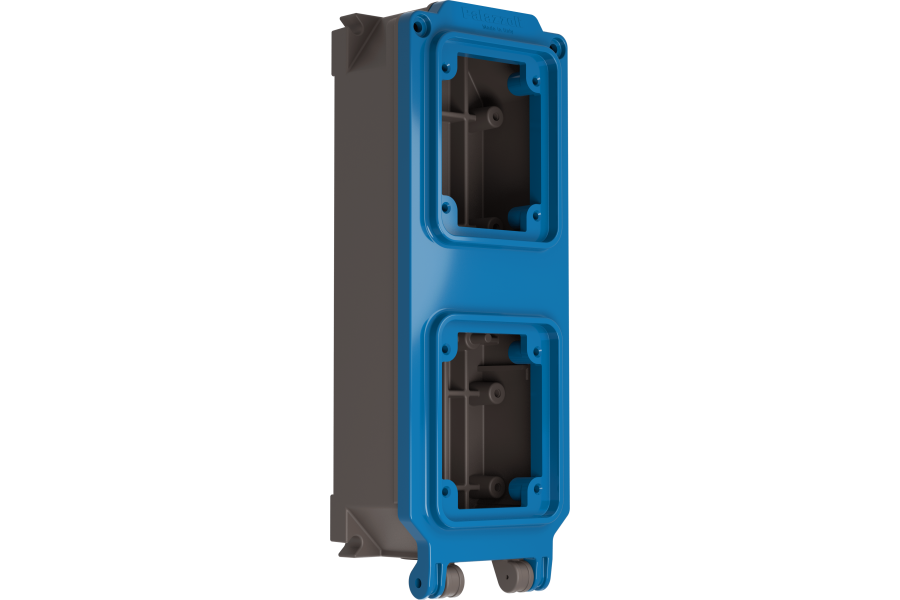 Cassette da parete modulari con sistema TAIS per 2 frutti safety performance IP66/IP67/IP68/IP69