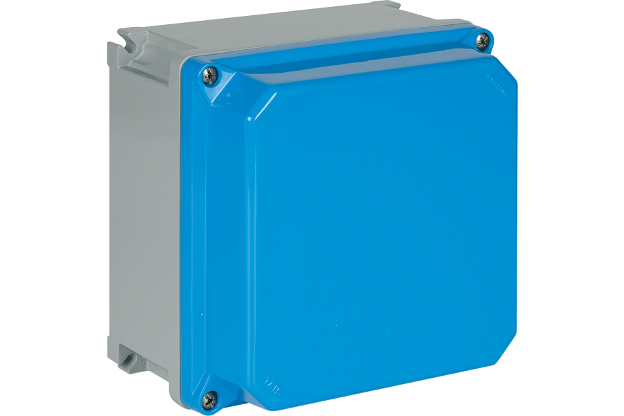 Boxes in thermosetting (GRP) with blind cover for composition of socket boards IP66/IP67