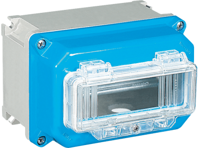 Boxes with inlet holes in thermosetting material with transparent door IP65