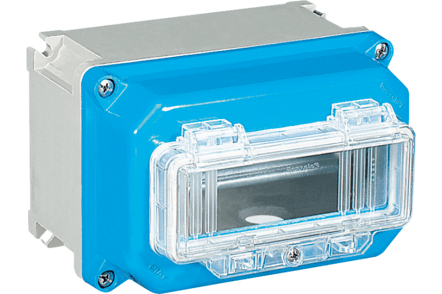 Boxes with inlet holes in thermosetting material with transparent door IP65