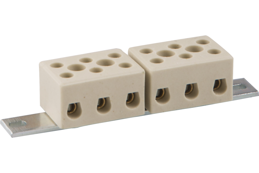 Terminal blocks in ceramic on metallic bar for TAIS boxes 400