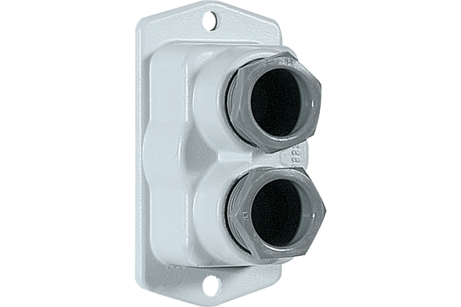 Flanges in aluminium alloy with double thread gas and cable gland for windowed entries IP67