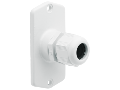 Flanges in aluminium alloy with metric threading and cable gland for windowed walls IP66/IP67/IP69