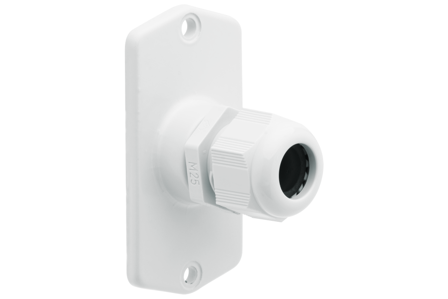 Flanges in aluminium alloy with metric threading and cable gland for windowed walls IP66/IP67/IP69