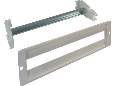 4 Paia Di Staffe Per Montaggio A Incasso In Acciaio Inox 54x30 Mm - Ganci Per Appendere Quadri, Testiere, Mensole, Con Viti E Tasselli - Nero E Argento