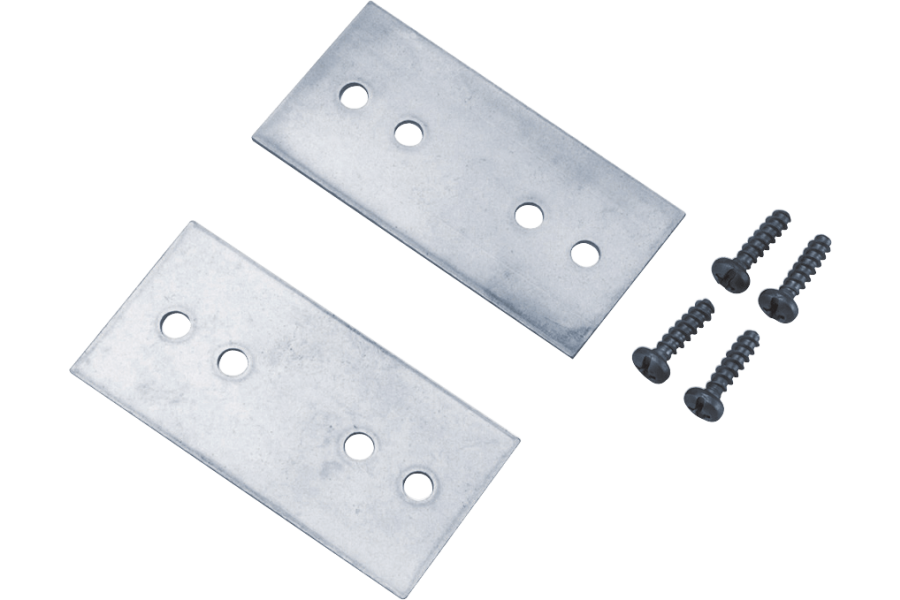 Pair of stainless steel  plates for wall mounting of topTER distribution boards