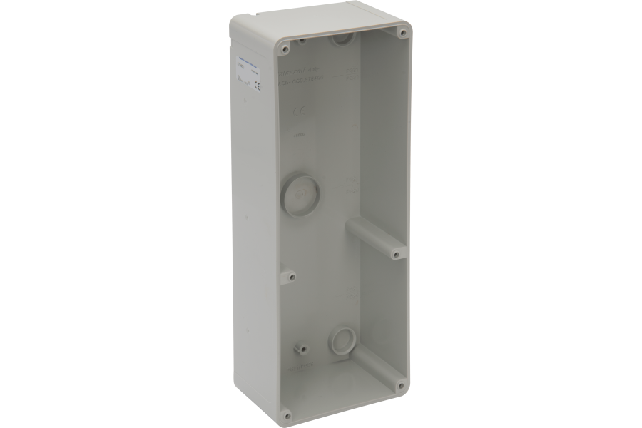 Bottom box for wall mounting of one 63A switched socket IP55