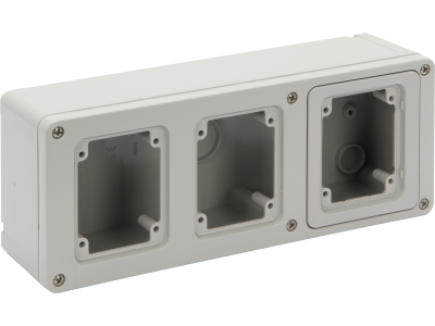 Back box for wall mounting 3 topTER devices IP55