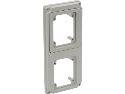 Flangia per l’installazione di 2 prese fisse o calotte in quadri per prese con interruttore topTER 16A/32A, IP66/IP67