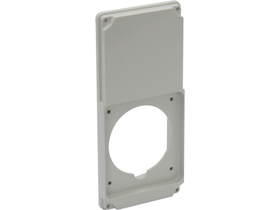 Flange for mounting one 63A socket in a distribution boardfor topTER switched sockets IP66/IP67