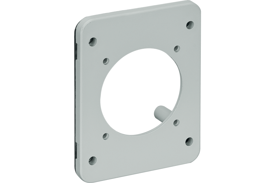 Flange for mounting of 1 international domestic socket, dim. 50X50 IP54