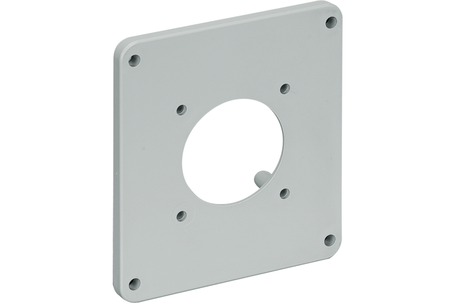 Flange for mounting of an extra-low voltage socket in a topTER distribution board IP66/IP67