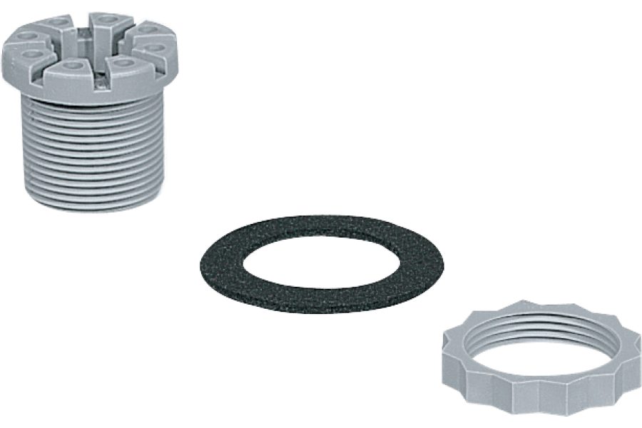 Fittings with Pg threading in technopolymer for composition of socket boards IP67