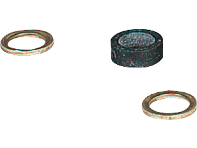 Brass washers with gasket in non-ageing elastomer