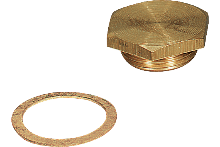 Screw cap in brass with gaskets IP66
