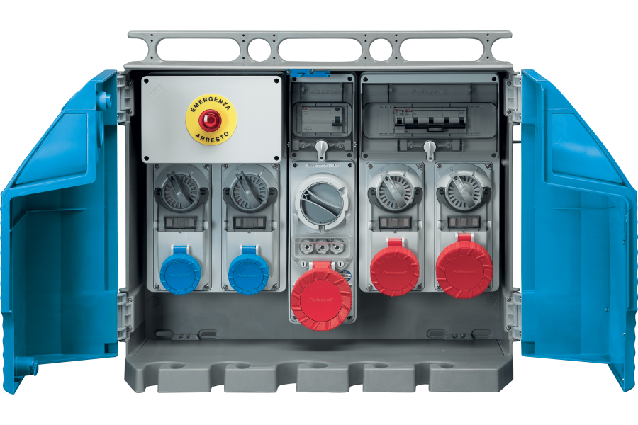 Assemblies for construction sites (ACS) with interlocked socket-outlets protected by fuses entry with terminal block 50-60Hz IP65