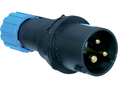 Plugs with cable gland for quick mountingin black colour 50-60Hz IP44